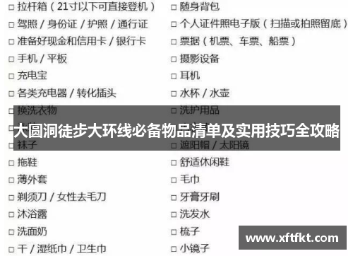 大圆洞徒步大环线必备物品清单及实用技巧全攻略